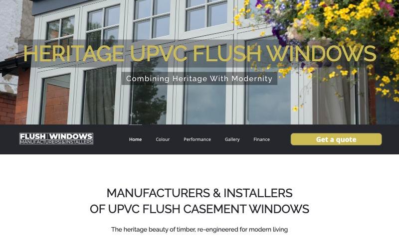 Flush Windows website homepage