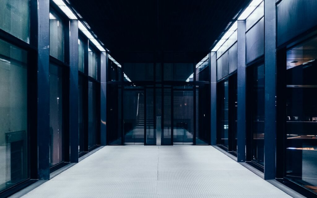 Rows of servers in a data centre