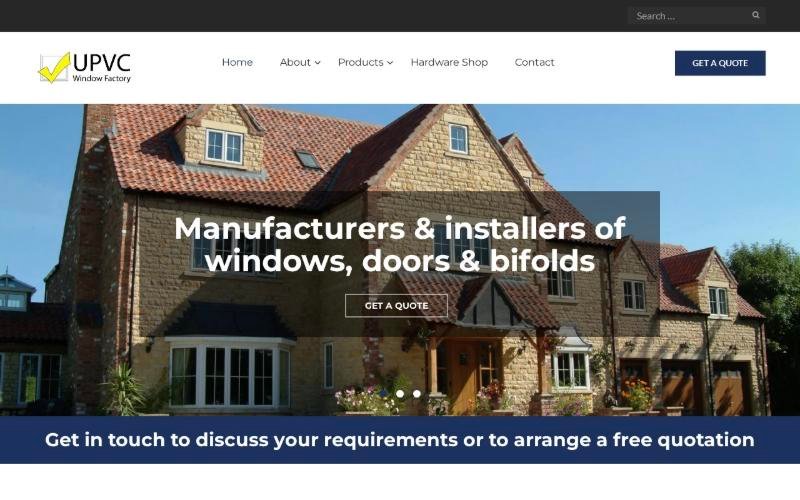 uPVC Window Factory website homepage